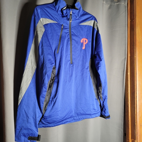 Phillies Half Zip Spring Jacket Pullover Size Medium M - Picture 2 of 7